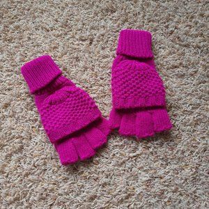 OS raspberry fingerless glove/mitten set